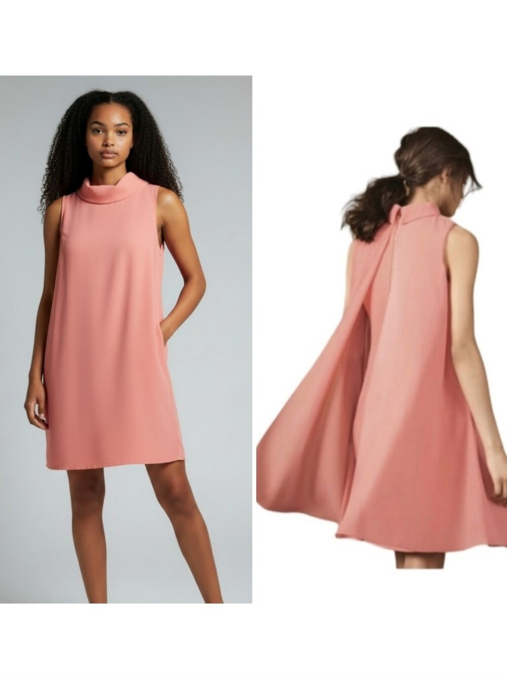 Vince Camuto | Chiffon Dress Size 2 Salmon Pink Party Guest Cocktail Dress